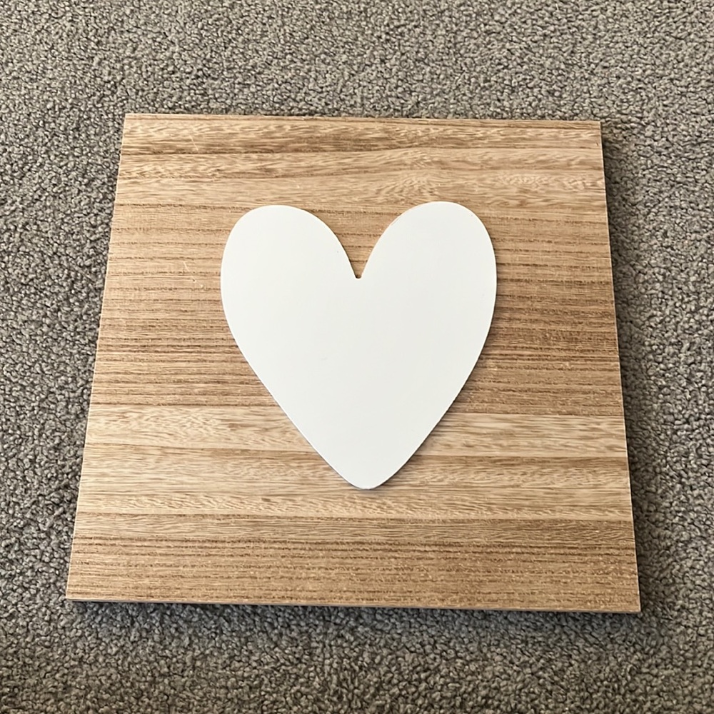 wooden heart wall decor